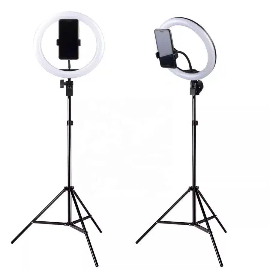 10 inch ring light with phone holder on 7 feet tripod stand