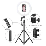 12 inch ring light with 7 feet tripod stand, controller and 360 degree pan head