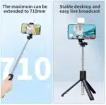 R1s LED লাইট সিস্টেম রিমোট সেলফি স্টিক - Image 3