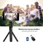 Bluetooth selfie stick with tripod for mobile live and group photos