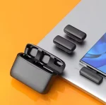 DK11 microphone with Type-C receiver plugged into phone
