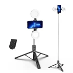 H12D selfie stick price in Bangladesh - tripod with two LED lights