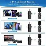 K15 wireless microphone 3 in 1 receiver for iPhone, Android and camera