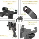 C2 এ্যালুমিনিয়াম মোটর সাইকেল মোবাইল মাউন্ট - Image 3