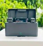 SX63 microphone charging case with two mics and receiver