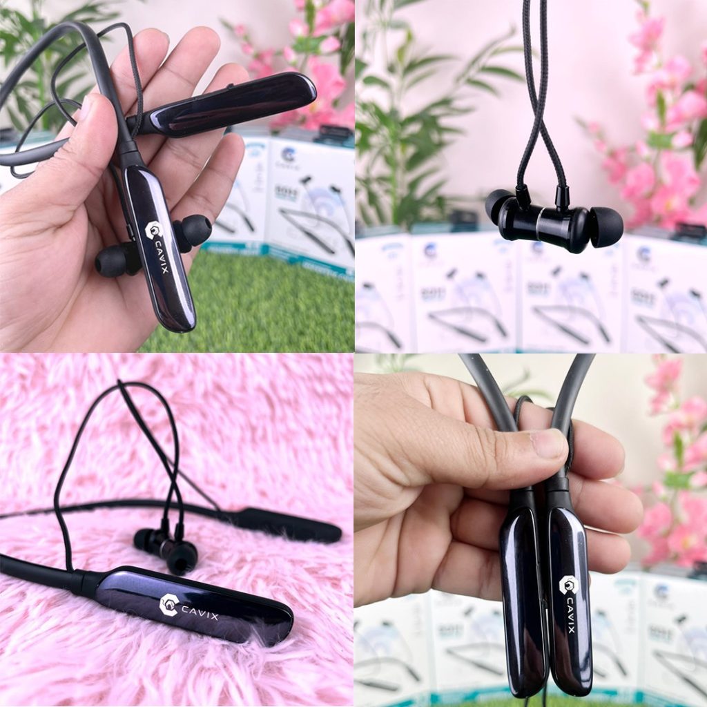 Cavix magnetic neckband headphone in hand