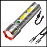 X03 rechargeable torch light with aluminum alloy body