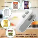 Mini sealing machine for chips, cookie, snack and food plastic bags