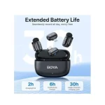 BOYA microphone battery MW10 30 hours