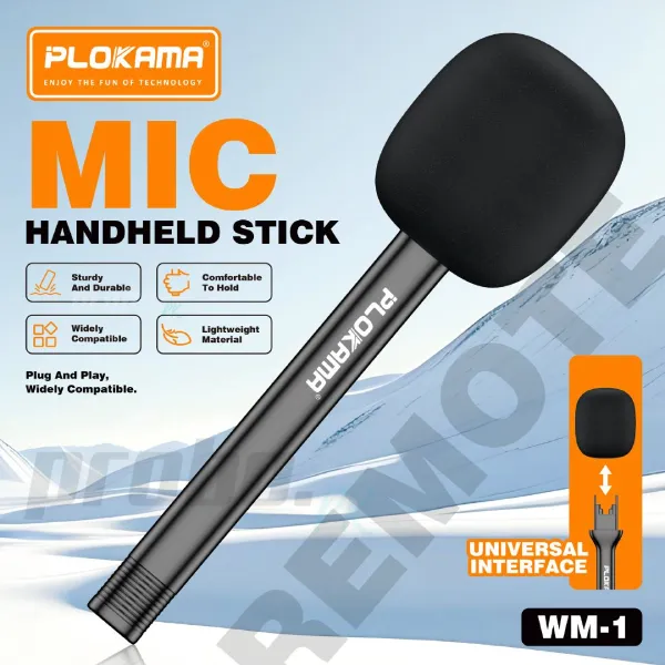 Plokama WM-1 mic handheld stick features
