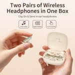 Q10 2 in 1 earbuds gold clip-on and in-ear